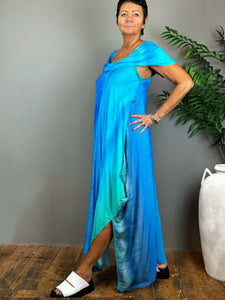 Blue Ombre Maxi Dress - PAKA9 Blue Woman