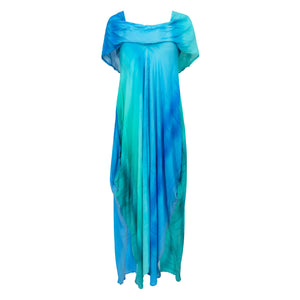 Blue Ombre Maxi Dress - PAKA9 Blue Woman