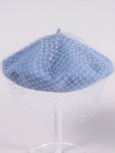 KOPKA Beret with Net Veiling - 2 Colours Blue Woman