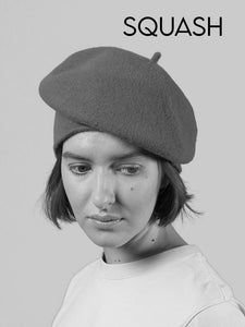 KOPKA Roll Up Woollen Beret - Anthracite Blue Woman