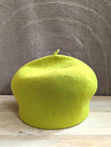 KOPKA Roll Up Woollen Beret - LIME Blue Woman