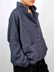 Neirami Short Oversized Peacoat in DENIM BLUE Blue Woman